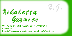nikoletta guzmics business card